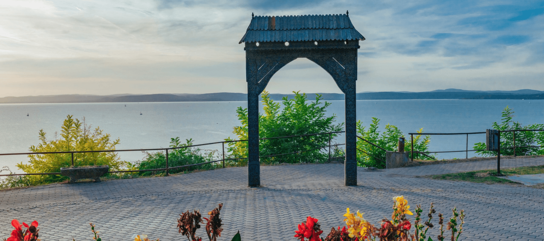 Panoramic view over Lake Balaton