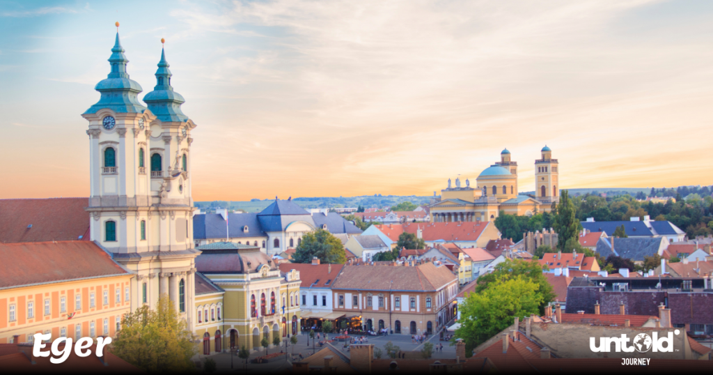 Panoramic view of Eger old town and basilica – start of an Eger wine tasting tour