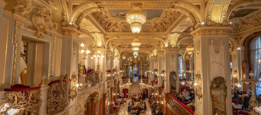 Interior of the New York Café in Budapest, known as the most beautiful café in the world