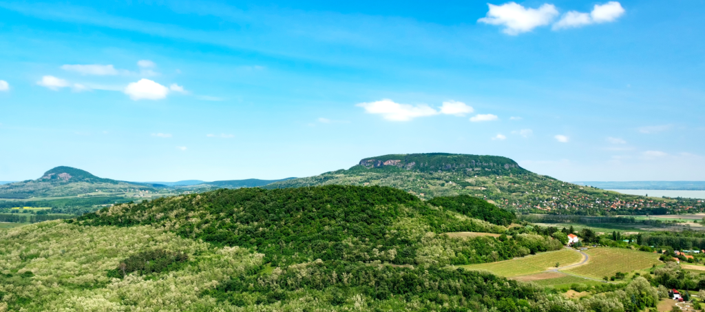 Volcanic hills of Badacsony above Lake Balaton