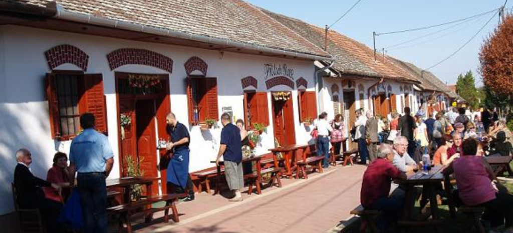Wine cellars along the main street of Villány, Hungary’s famous red wine region