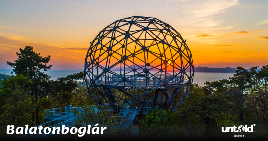 Sunset view from the Globe Lookout in Balatonboglár, Hungary