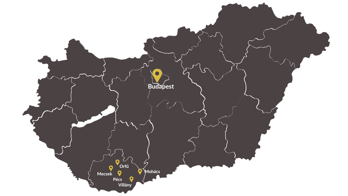 Southern Hungary Tour illustrate map