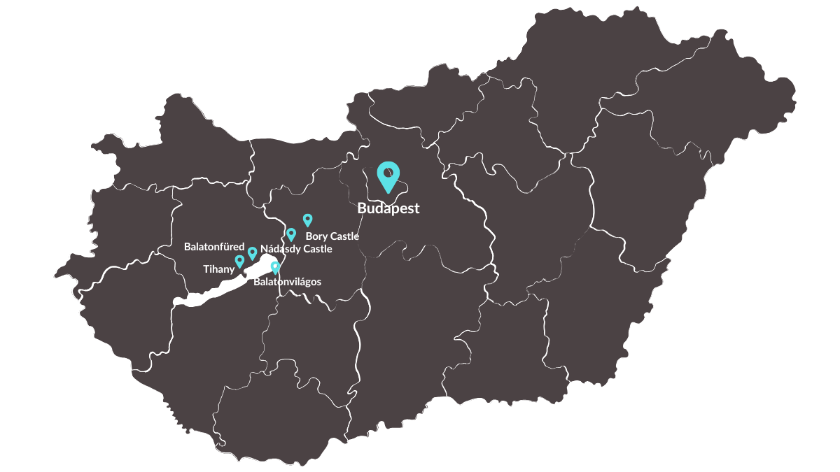 Map of Balaton north tour