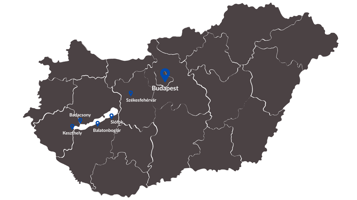 Balaton South Part Tour map