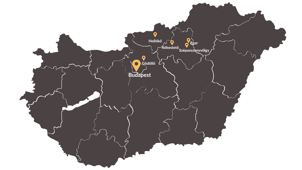 Eger Wine Tour illustrated tour map