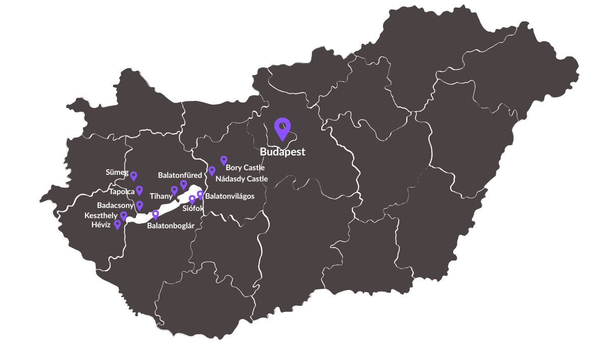 Balaton Roundtrip illustrated map