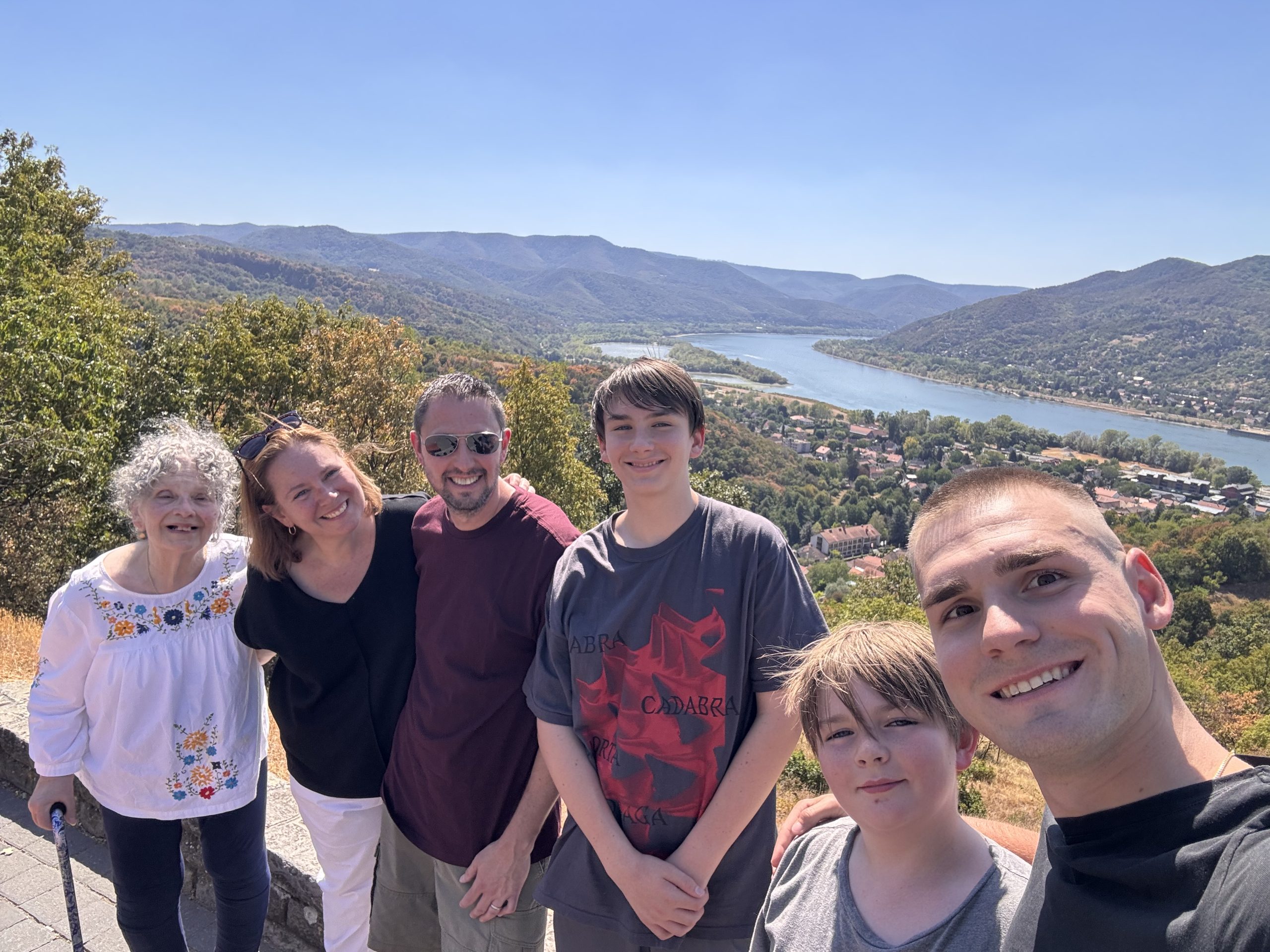 Untold Hungary guests enjoying a panoramic view over the Danube